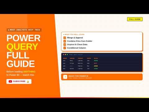 Power Query Full Beginner Guide — Everything You Need Before Loading Data to Power BI