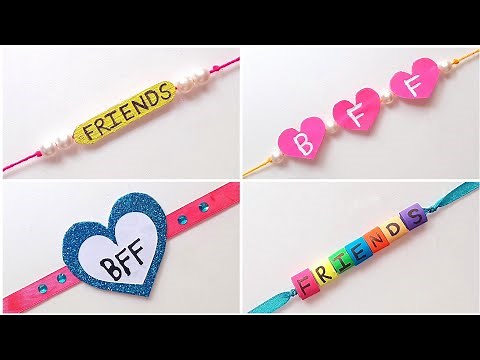 4 Easy & Beautiful Friendship Band Making At Home • How To Make Friendship Band • Friendship bands