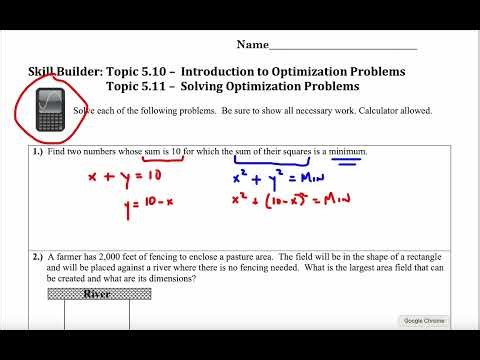 Optimization Worksheet #1
