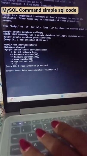 How to create mysql database command line for simple command.....