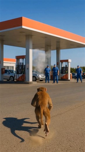 Animal Warning to People, Monkey Saves Hundreds of Workers in Seconds #monkey #rescue #animals