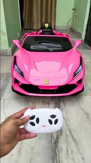 Power wheel Ferrari car Unboxing and Testing with Remote Control #remotecontrolcar#shorts#Ferraricar