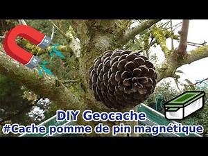 DIY Geocache - Magnetic pine cone cache