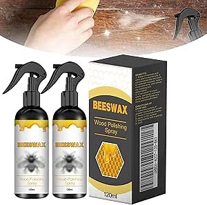 2Pcs Natural Beeswax Care Spray & Restorer, Natural Beeswax For Wood, Leather & Furniture Polish, Restores Shine & Protects Wood Surfaces
