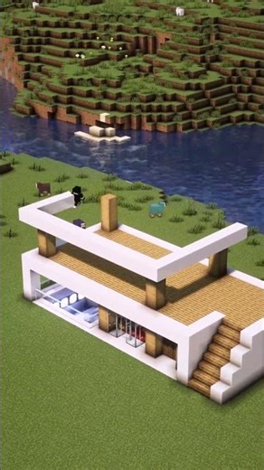 minecraft modern house in 2025 #minecraft