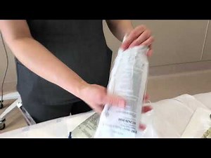 Prime iV tubing and set IV pump