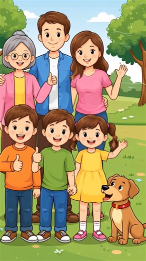 family cartoon vectors you can use in designs or projects. #moralstories #tunichidiyabhoot#kidsstory