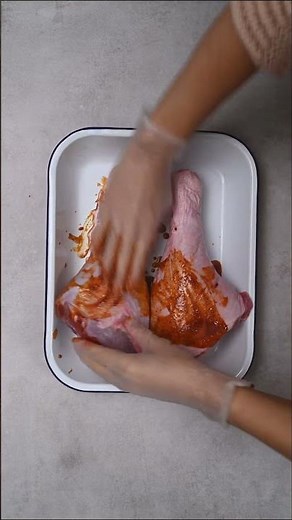 Roasted turkey legs - tender and juicy inside with wonderfully crispy skin.