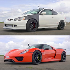 Porsche 918 Spyder Gets Pit Against Modified 922HP Honda Integra Type R in Drag Racing Showdown