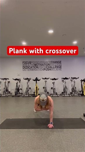 Plank with crossover