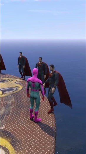 GTA 5 Spider Man Escapes with Batman During Superhero Chaos Ep 387 #shorts