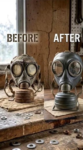 World War Era Gas Mask Restoration: From Rusty Junk to Museum Quality! 🛡️