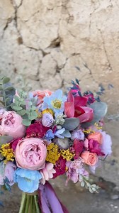 Colorful Peony Wedding Bouquet: Boho Bridal Flower Arrangement - Etsy