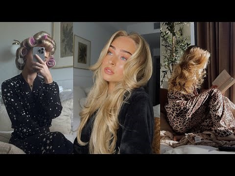 easy & simple hair roller tutorial! (plus full haircare routine)