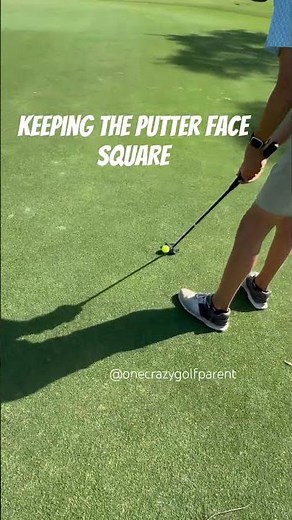 Keeping Your Putter Face Square! ⛳️🔥 #GolfTips #putting #shortgame #putt #puttinglesson