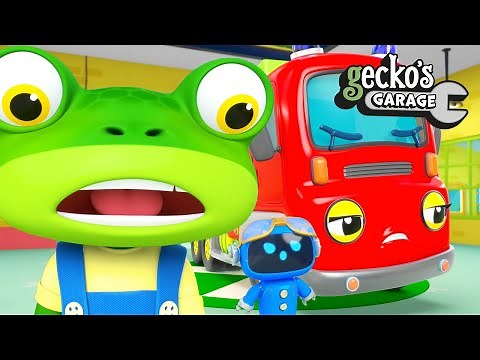 Fiona Fire Truck's Water Chaos!｜BRAND NEW Gecko's Garage｜Funny Cartoon For Kids｜Toddler Fun Learning