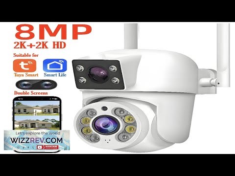 Tuya 8MP WIFI IP Camera PTZ Dual Lens Dual Screen Manual Detection