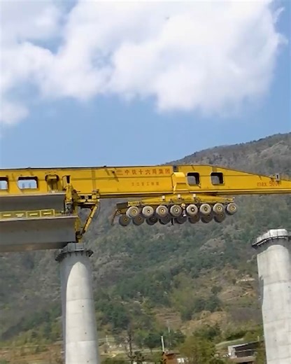 850K views · 4.5K reactions | Bridge Building Using Launching Girder in Mountain Area #BridgeMachine #ConstructionWork #MountainProject | Deep Dive News | Facebook