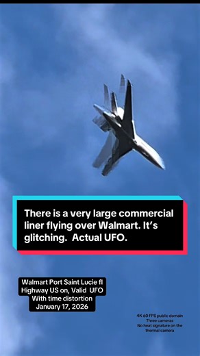 UFO Holographic Projection Over Walmart in Florida