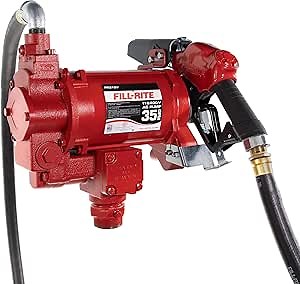 Fill-Rite FR310VB 115V/230V 35 GPM Fuel Transfer Pump w/Discharge Hose & Automatic Nozzle (Green)
