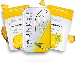 Wonder Toothpicks - Flavored Toothpicks (3-Pack) - Chewing Gum Plastic-Free - Stop Nail Biting - Fresh Breath with Flavoured toothpicks - Teeth Cleaning to go - Sugar-Free, Vegan