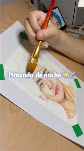 Pintando a Taehyung con Gouache 🖌️ en proceso 🔜 #dibujo #arte #kpop #bts #taehyung