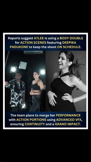 Atlee Uses Body Double for Deepika Padukone’s Action Scenes? VFX Plan Revealed#trendingnow