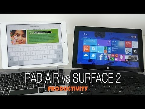 Apple iPad Air vs Microsoft Surface 2 - Productivity