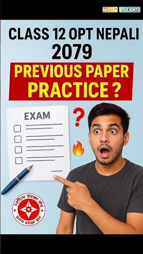NEB Class 12 Opt Nepali Model Question Paper 2079 🔥 | Previous Paper Only Practice gara❓🤔#exam