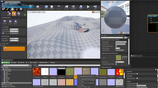 UE4地形基础创建任意多的层混合材质以及绘制地形材质