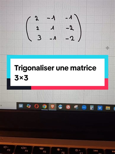Trigonaliser une matrice 3×3 à l'aide de la réduction de Jordan. On ne traite pas des cas diagonalisables. Diagonaliser en pratique @AlgèBrille Exceller en maths🔥 Trigonaliser une Matrice 2×2@AlgèBrille Exceller en maths🔥 Techniques Diagonalisation@AlgèBrille Exceller en maths🔥 #matrice #algebrelineaire #algebre #determinant