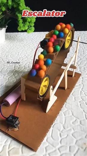 Escalator Mechanism working School project🔌⚡#amazing#diy#simple #schoolproject#experiment #ideas