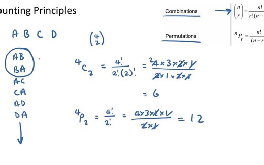 Counting Principles, Combinations & Permutations (IB Math AA - HL Only)