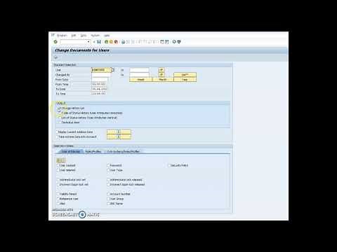 How to display Change Documents for user in SU01 | SAP SECURITY