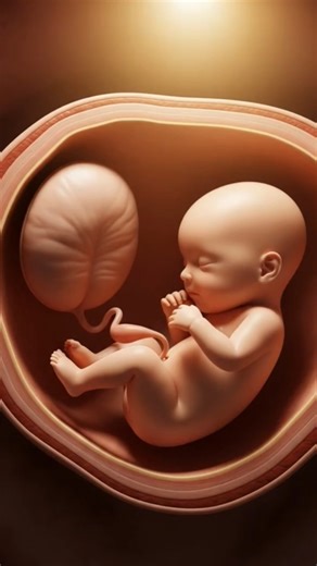 Baby Movement Inside the Womb | Realistic 3D Fetal Growth & Natural Motion #pregnancy #shorts