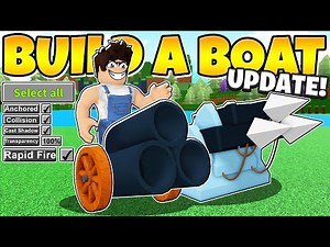 RAPID FIRE CANNON & HARPOON UPDATE! Build a Boat