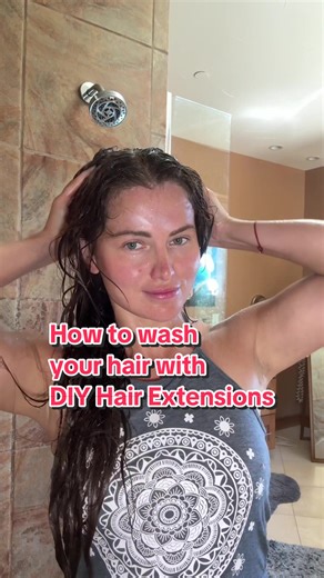 How to Wash Your Hair with DIY Hair Extensions