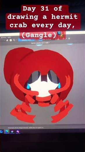 Day 31 of drawing a hermit crab every day #theamazingdigitalcircus #art #daily #challenge ￼