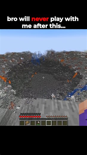 Bro will never play with me after this. #minecraft