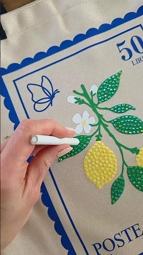 DIY Rhinestone Tote Bag 🍋