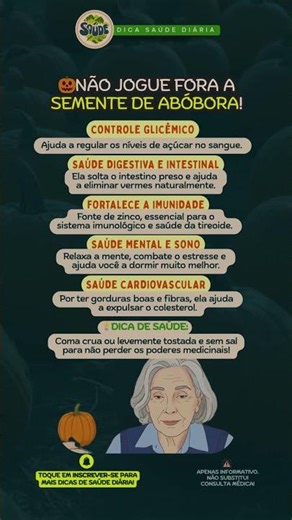 🎃 BENEFÍCIOS INCRÍVEIS da semente de abóbora! #saúde #qualidadedevida #vidasaudavel