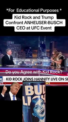 Kid Rock and Trump Confront The CEO of ANHEUSER-BUSCH about the #dylanmulvaney #budlight can #kidrock #trump #ufc #anheuserbusch #musicnews
