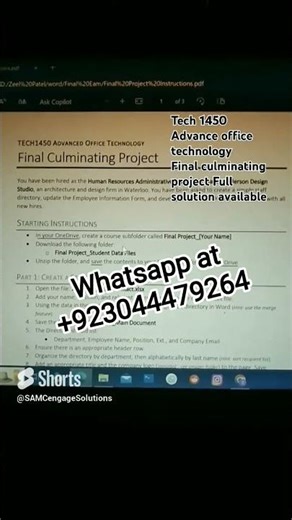 Word Final Project Advance Office Technology Final Culminating Project Word Final Project word