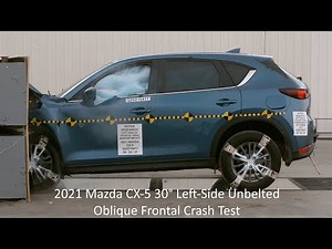 2021 Mazda CX-5 30° Left-Side Oblique Unbelted Frontal Crash Test (THOR Dummy Assessment)