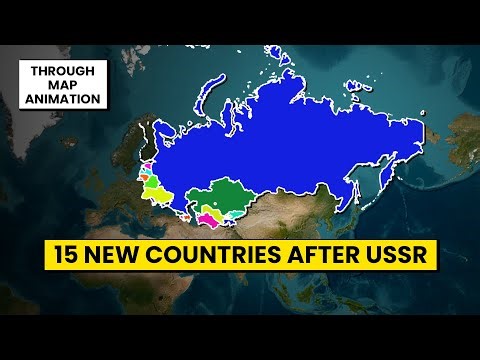 What Happened After the USSR Fell? | 15 New Countries | Through Map Animation