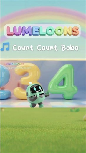 Jump & Count to 10! 🤖🕺 #preschool #shorts #lumeloons