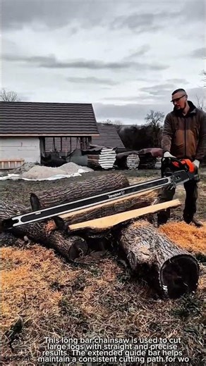 Long Bar Chainsaw Cutting Work Tool for Precision Wood Milling #worktool