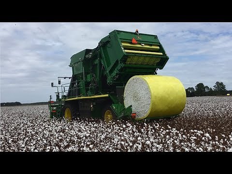 John Deere CP690 Cotton Picker in Action - Seminole County Georgia
