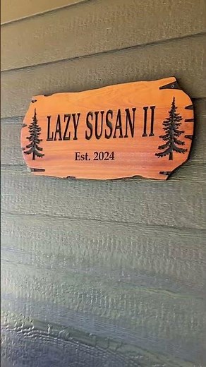 Rustic Wooden Cabin Sign: Personalized Outdoor Decor