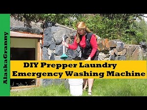 DIY Emergency Washing Machine Plunger Washer- Clean Clothes SHTF Laundry